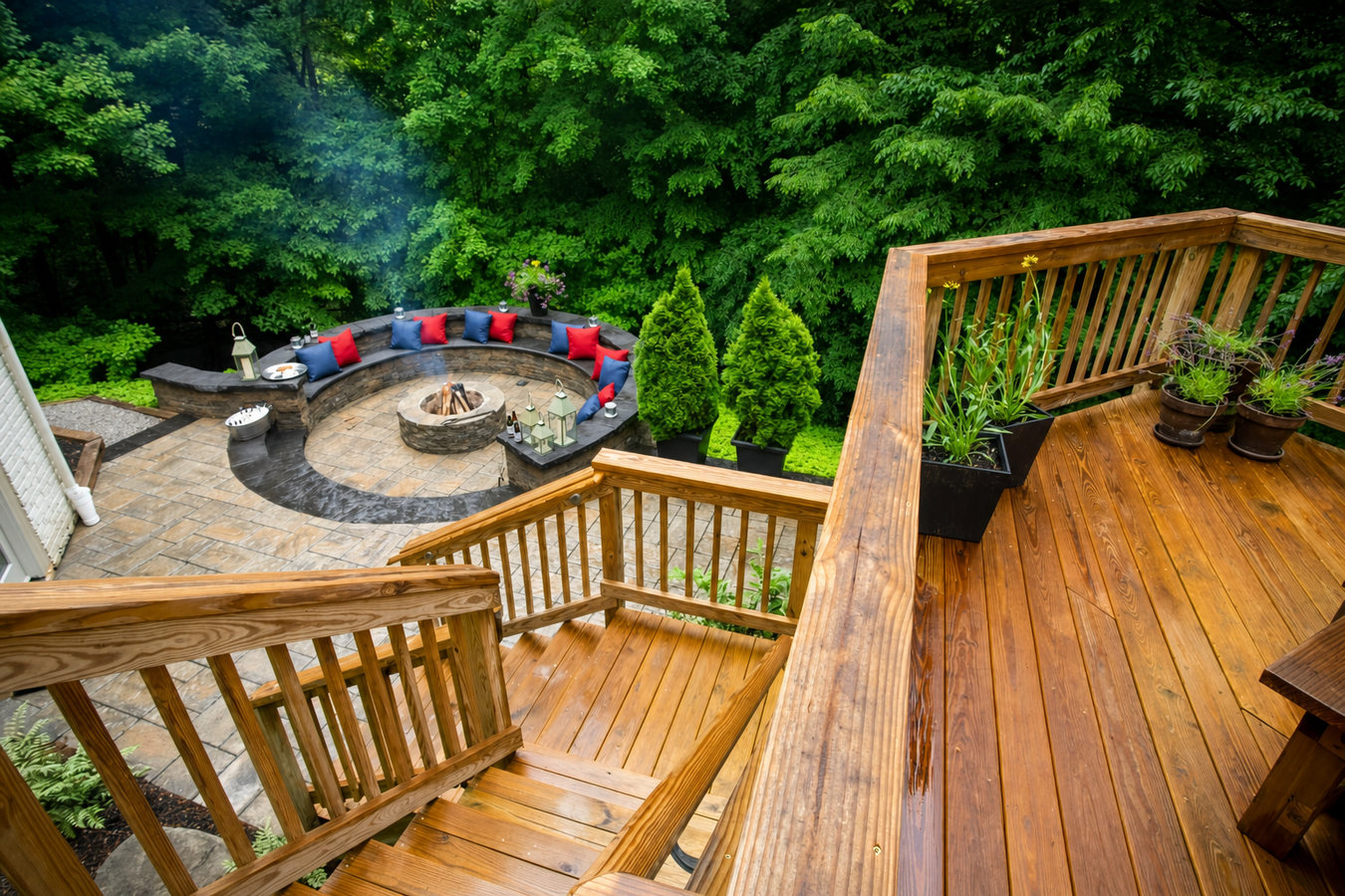 Multi-level deck in Berkeley, CA